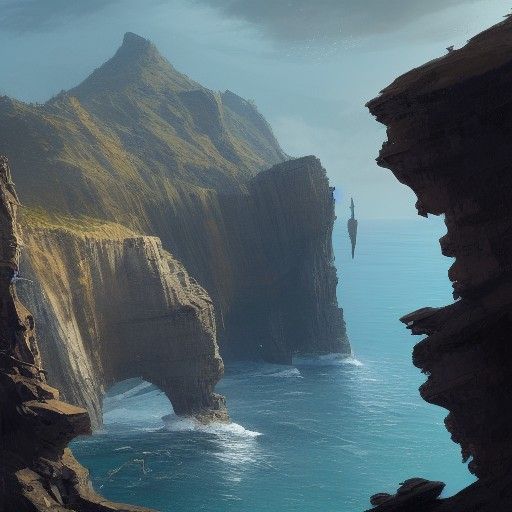 A Cliff Looking Over the Bay