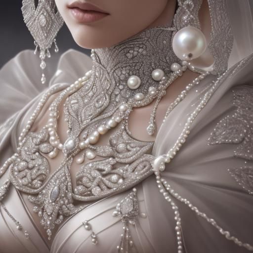 Hyperrealistic Diamonds, Pearls, and Jewels