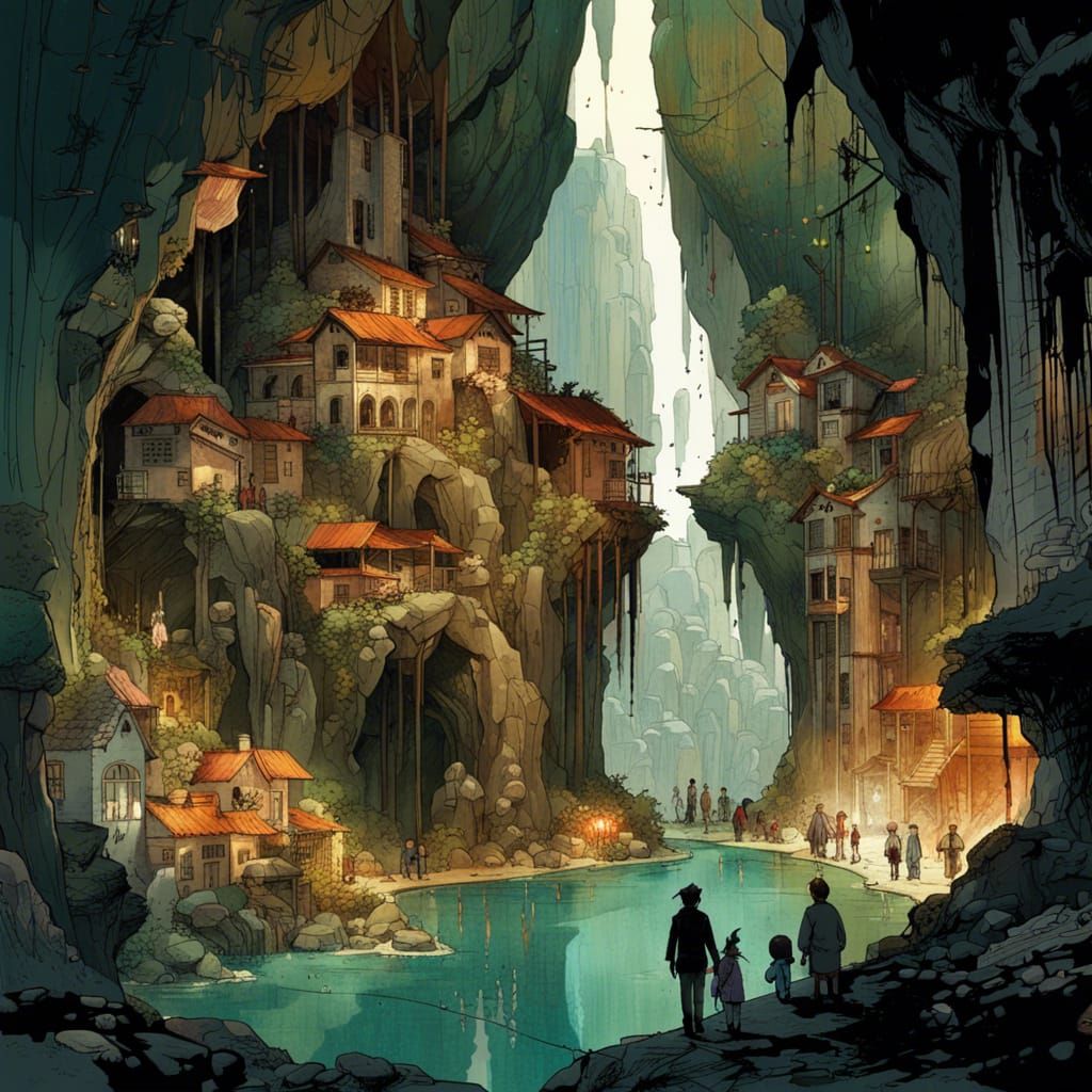 Town in a cave