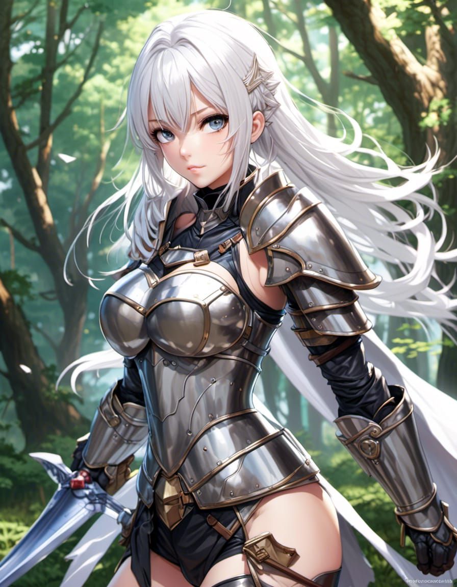 Anime Knight in Forest, Manga Key Visual