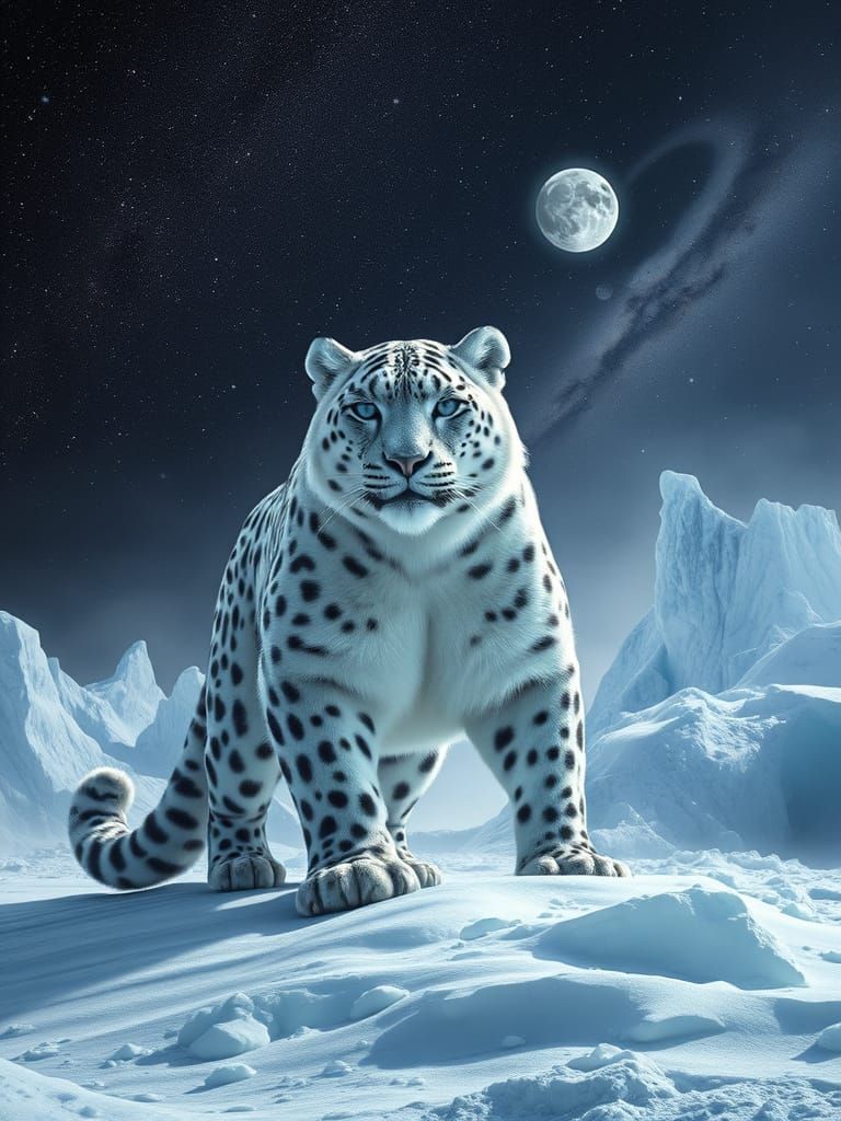 Gargantuan Snow Leopard Dominates the Arctic Blizzard in Hyp...