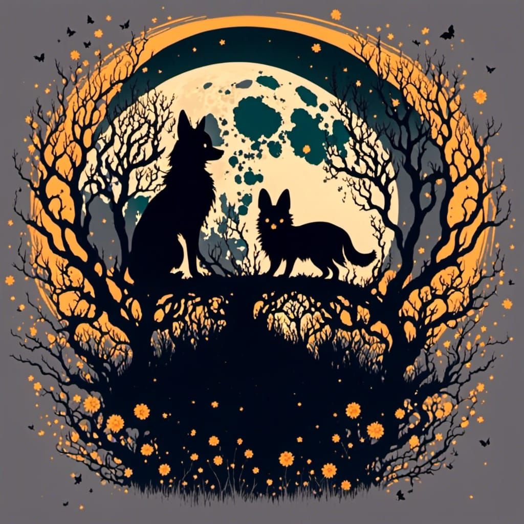 Dramatic Silhouette of Figure with Shadow