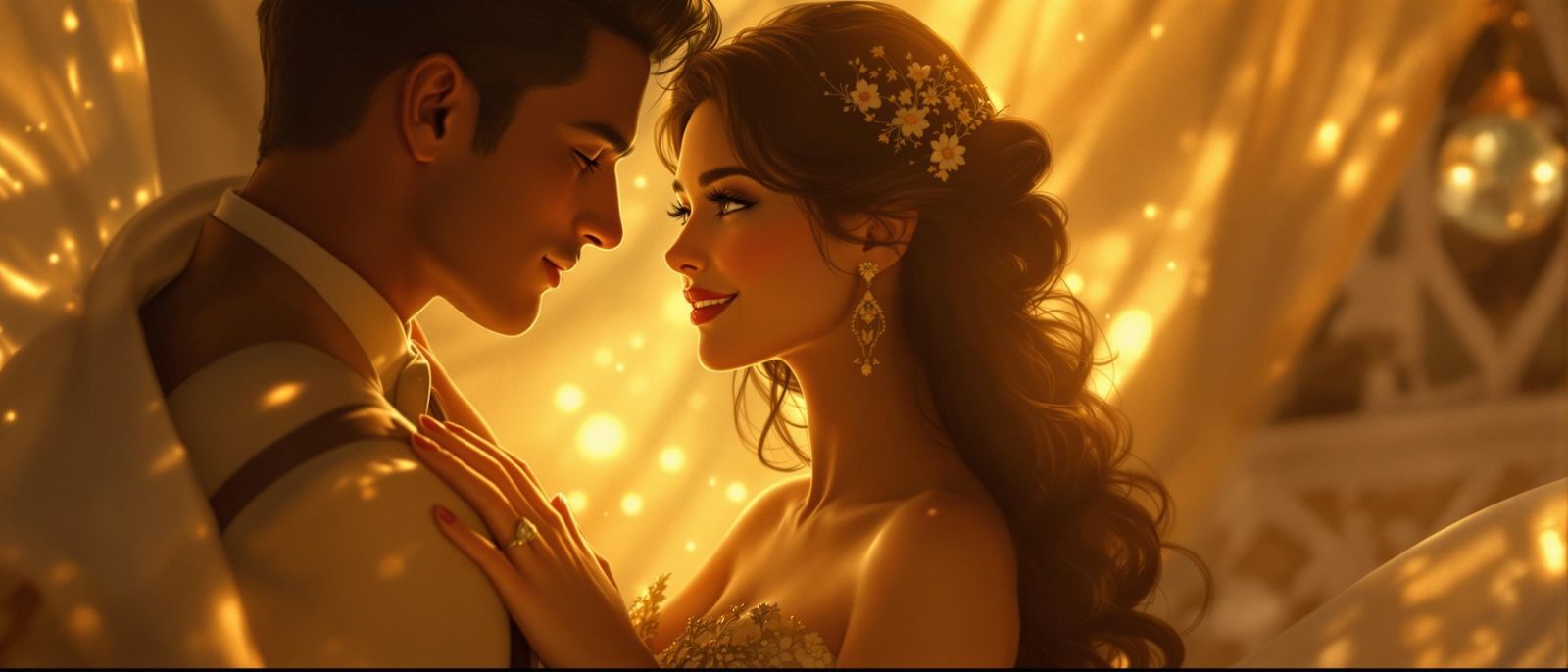 Woman in Golden Light: Mucha, Miyazaki, Rockwell Style