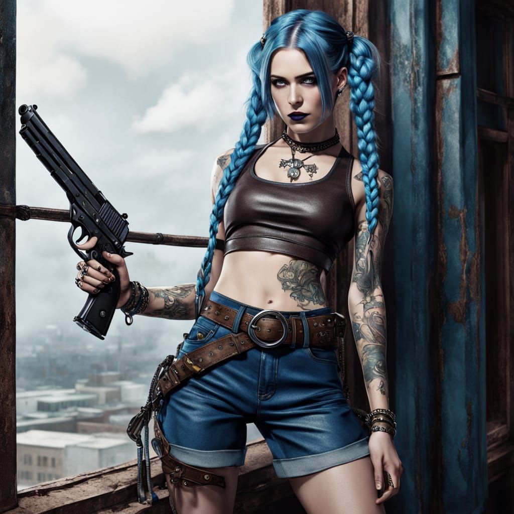 Steampunk Warrior Unleashes Fury