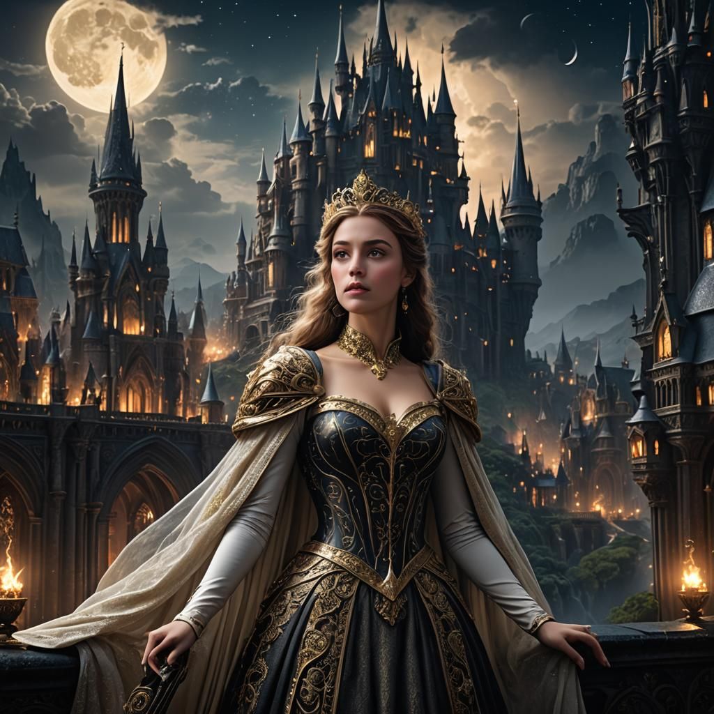 Epic Princess of the Night: Cinematic Digital Painting