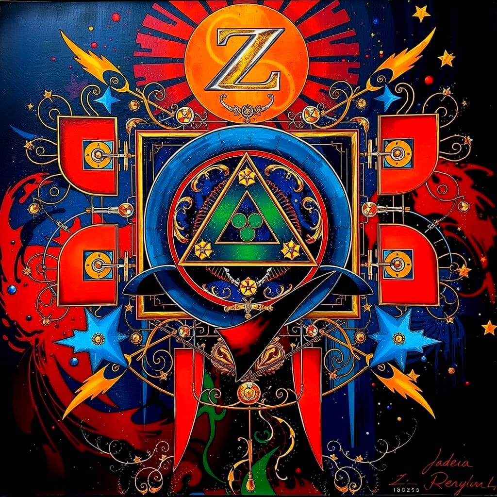 Vibrant Abstract Geometric Shapes in Bold Reds and Blues