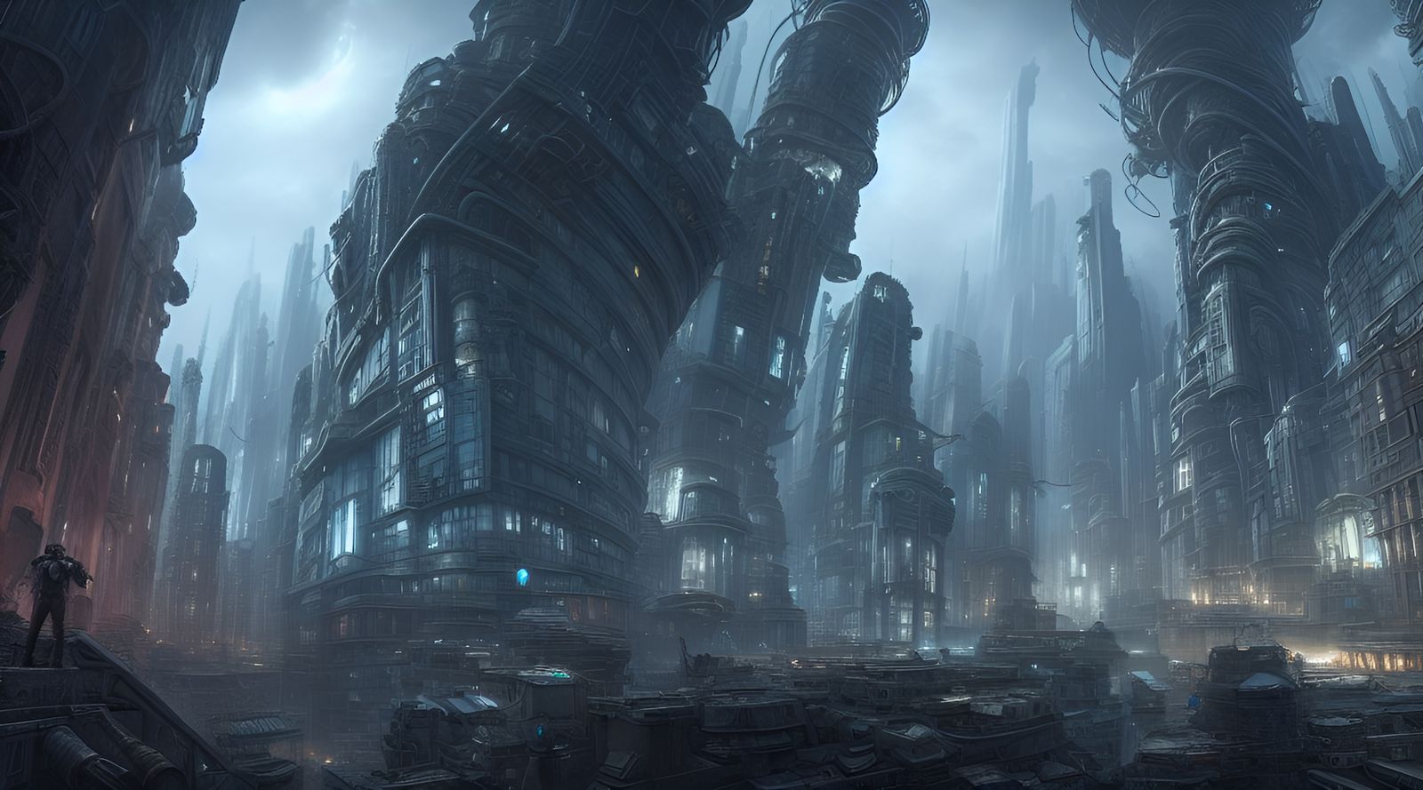 Alien Cityscape Concept Art in 8K Resolution