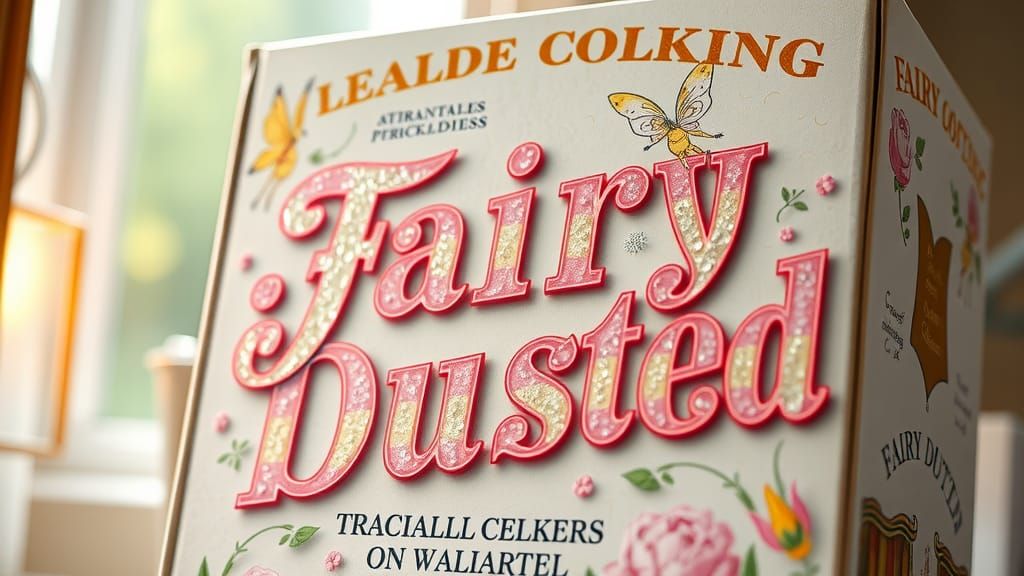 Vintage Cereal Box with Fairies in Arthur Rackham Style