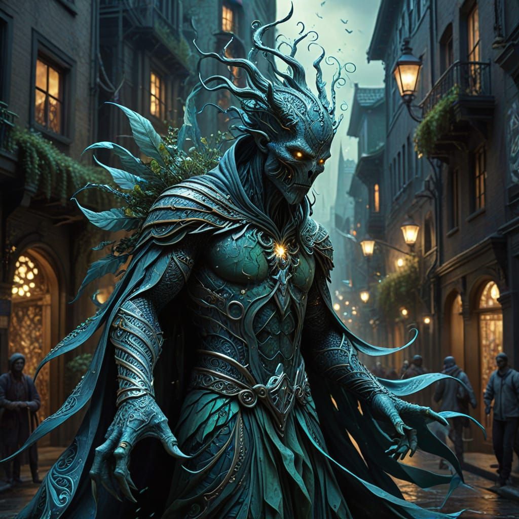 Surreal Banshee Embodied in a City of Whimsy and Wonder