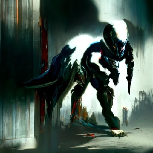 Sinister Sangheili Warrior in Dark Fantasy Style