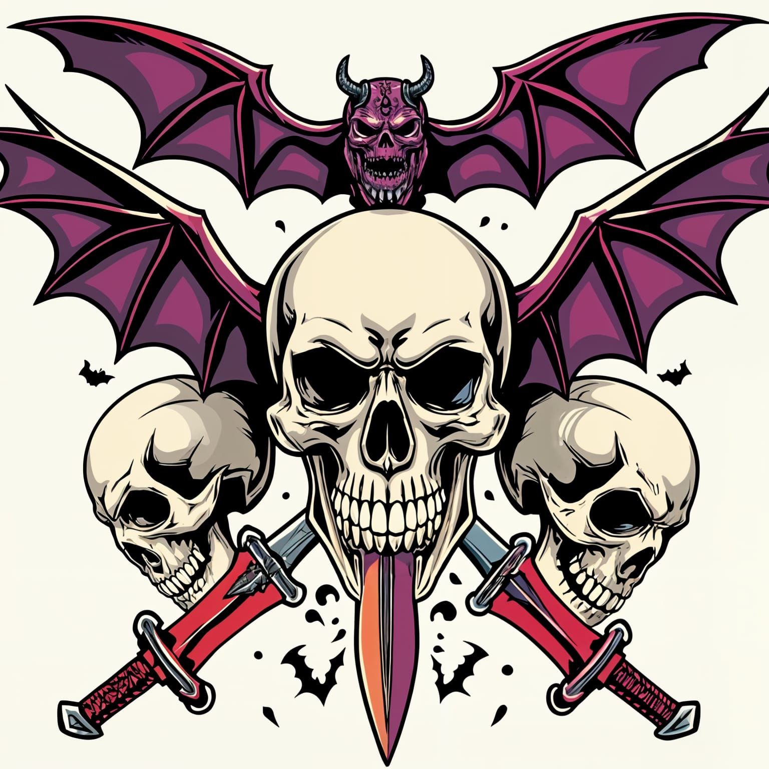 Halloween Tattoo Flash Sheet Designs