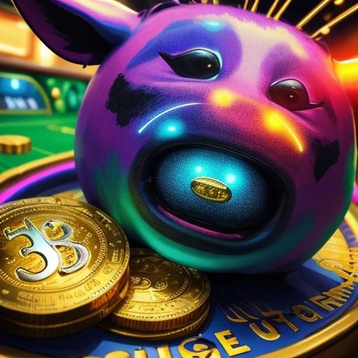 Surreal Cash Cow with Slot Machine Body