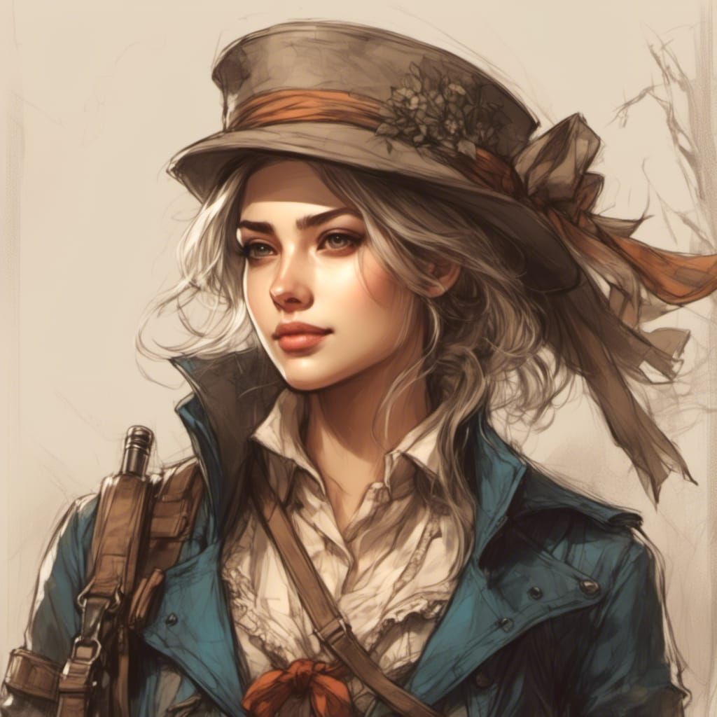 Bloodborne Hunter: Anime Style Portrait