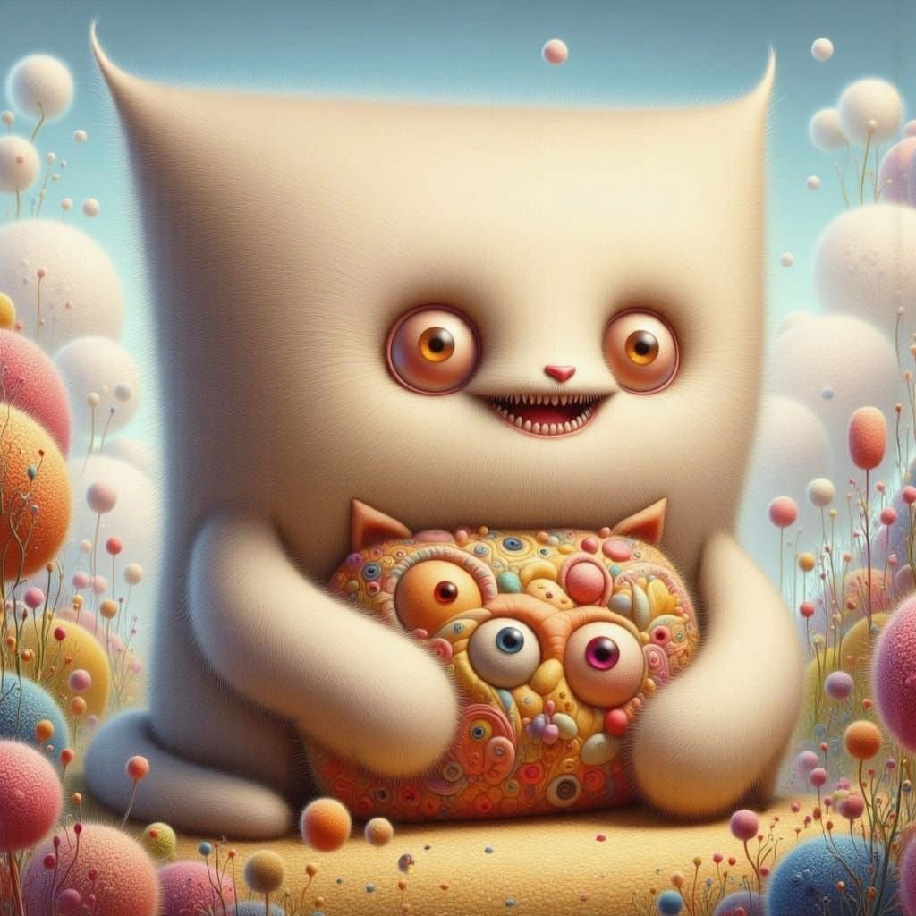 Fluffy Pillow Monster Hugs Petite Pillow