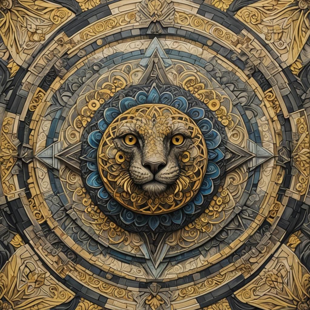 Oaxaca Fusion: Jaguar and Eagle in Surrealist Style