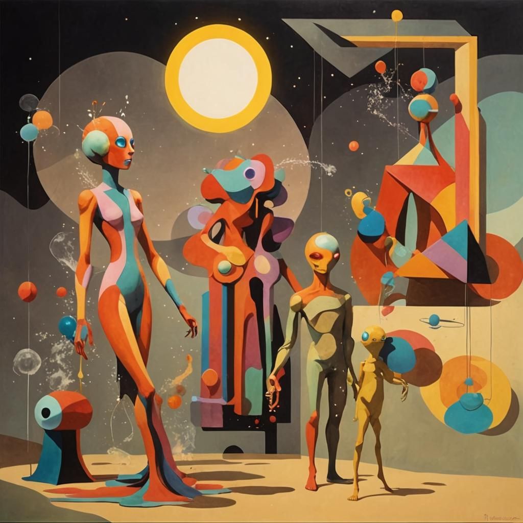 Surreal Polychrome Dust and Plasma Waves