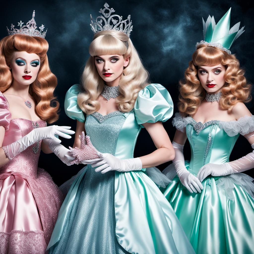 Satin Wonderland: Extravagant Witches in Ultra-Femme Style