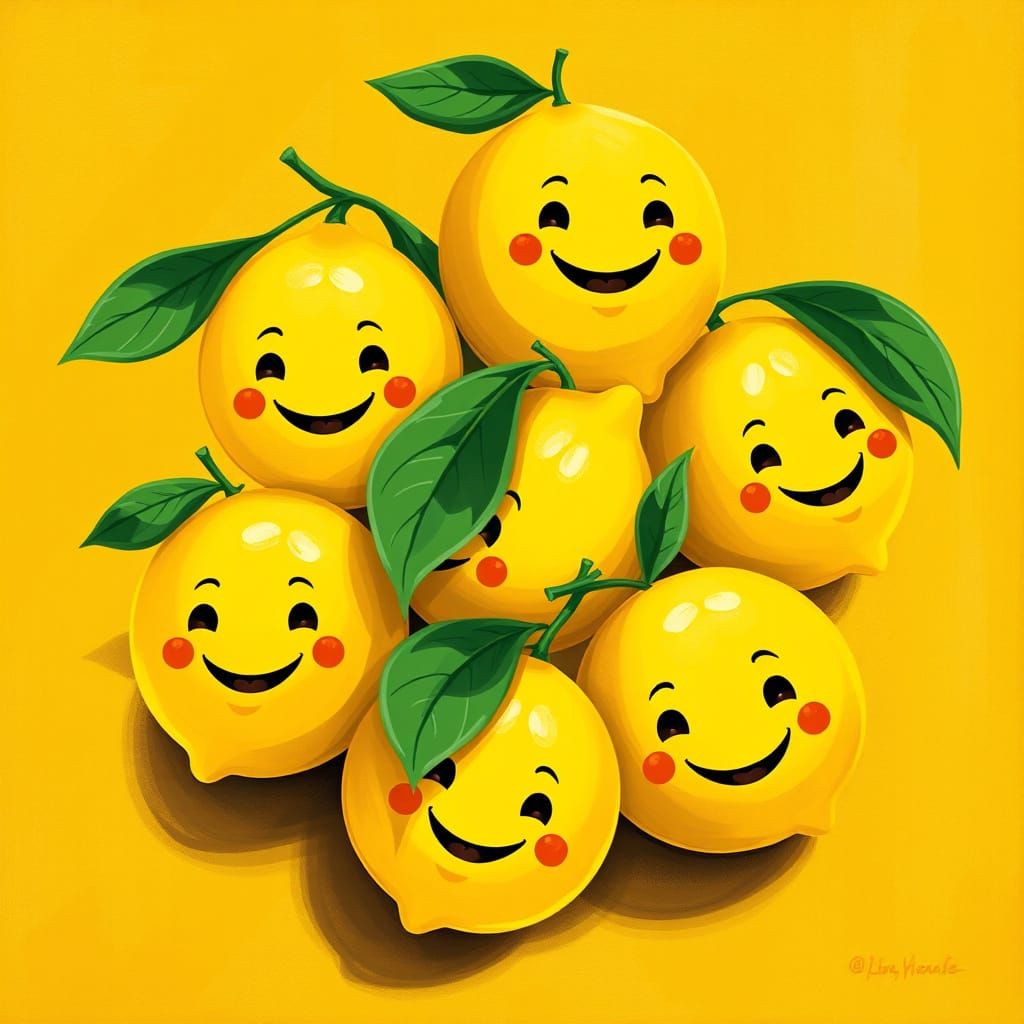Sunny Lemons in Whimsical Style