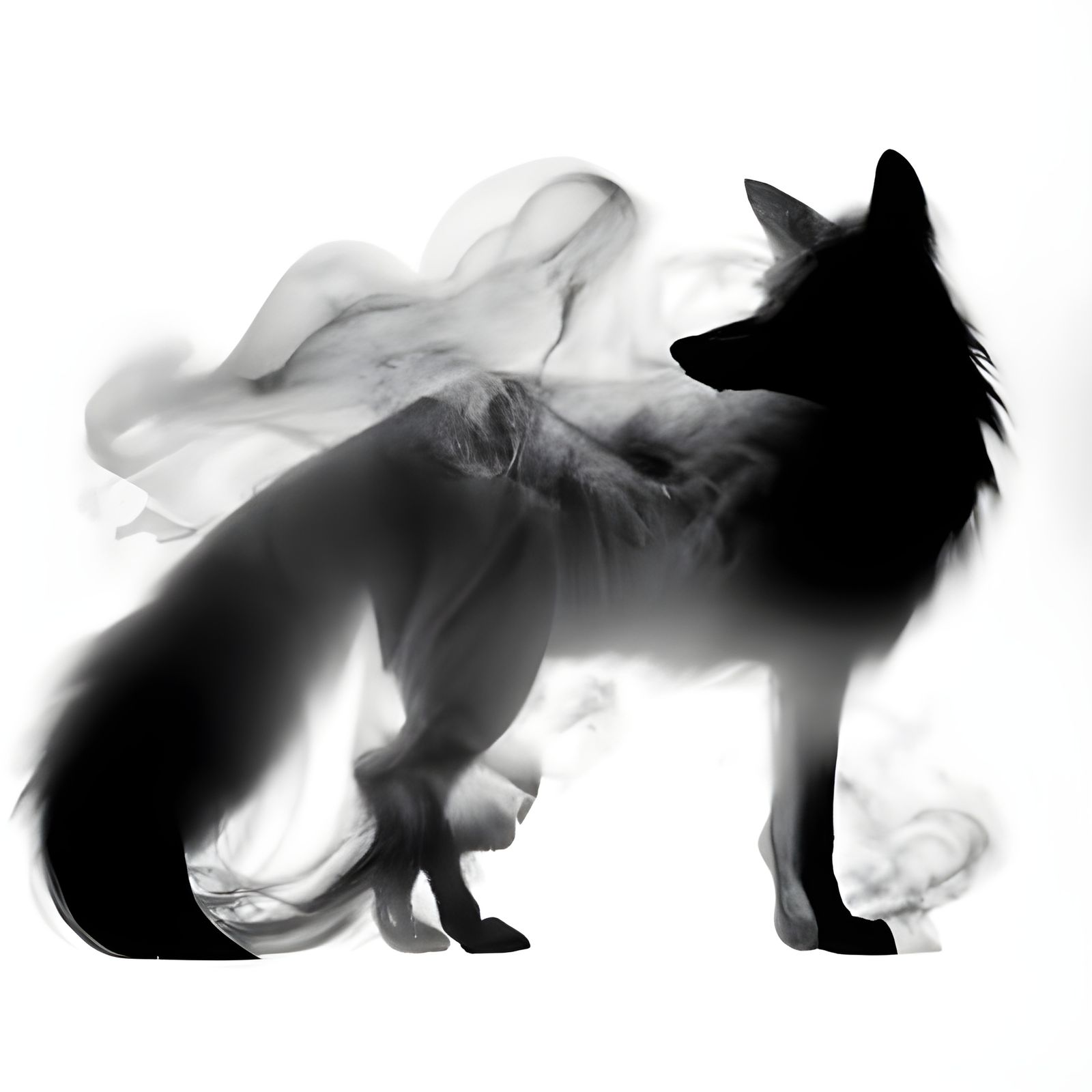 Smoky Fox Silhouette with Epic Lighting