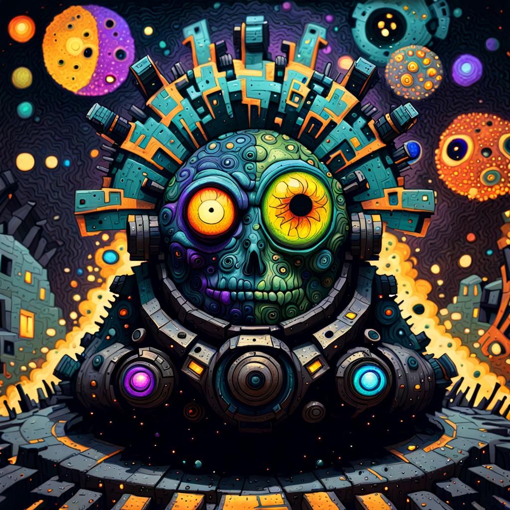 Monstrous Visions: A Retrowave Graffiti Fantasy