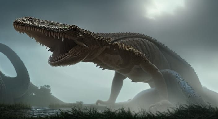 Seven-Headed Hydra in Marsh: Digital Matte Painting