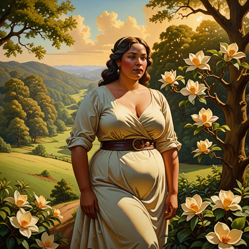 Sultry Southern Belle in Idyllic Alabama Countryside