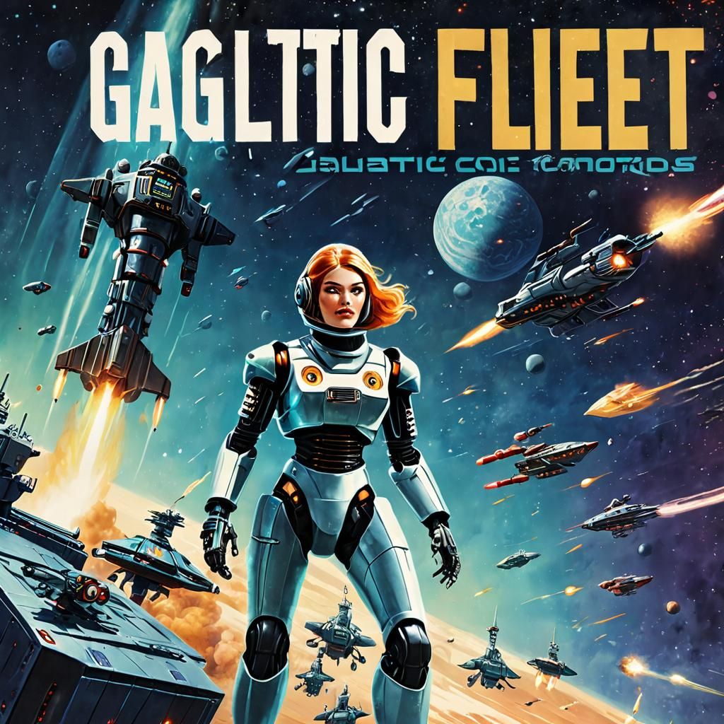 Galactic Fleet Box Cover in Raygunpunk Style