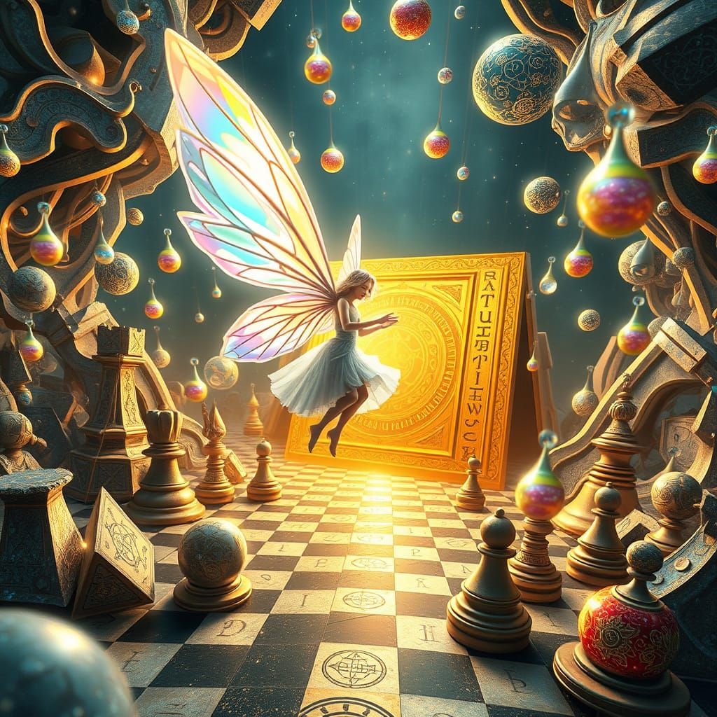 Ethereal Fairy in Cosmic Dreamscape