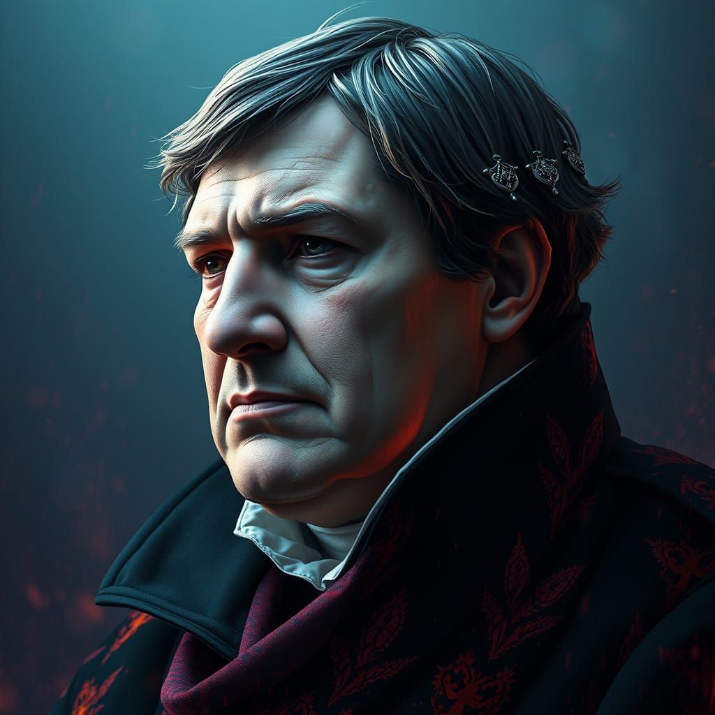 Martin Luther Portrait in Hyperdetailed Digital Art