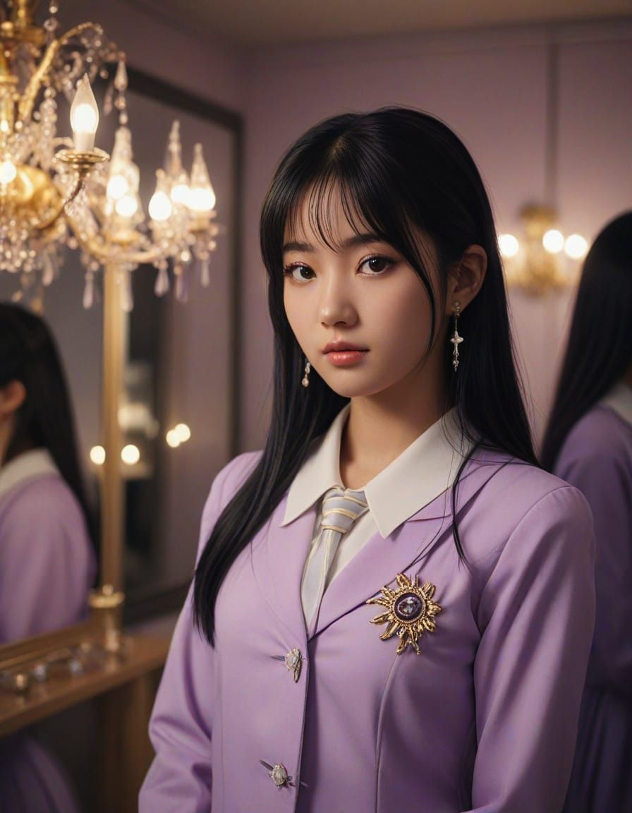 Japanese Schoolgirl in Fantasy Dressing Room