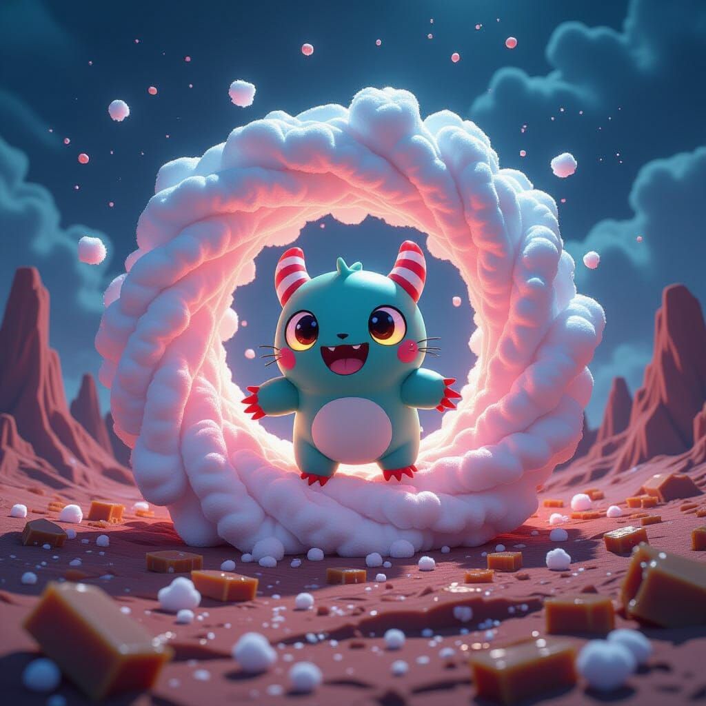 Spectral Barbazu Emerges From Candy Vortex