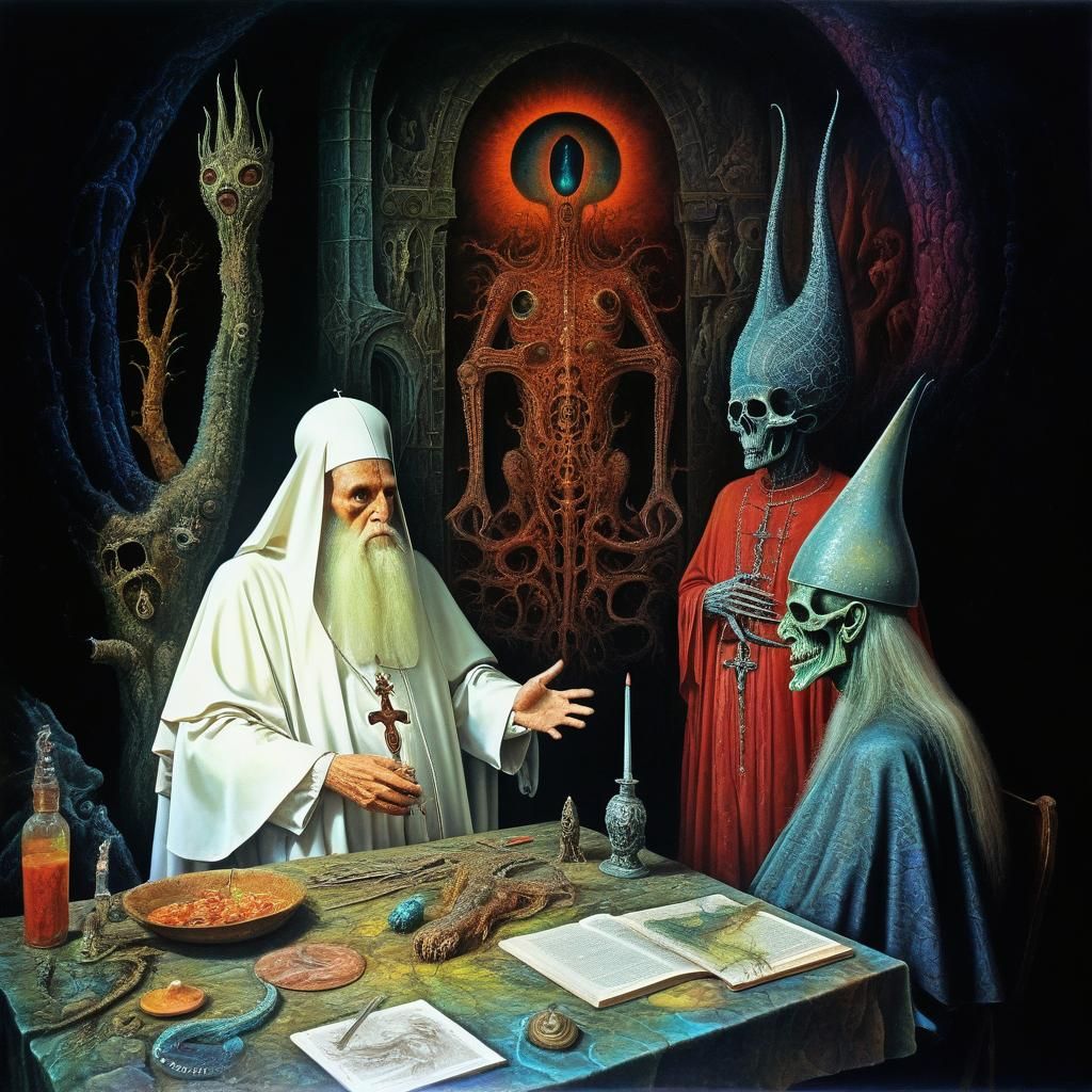 Surreal Medieval Vatican Scene in Mystic Style