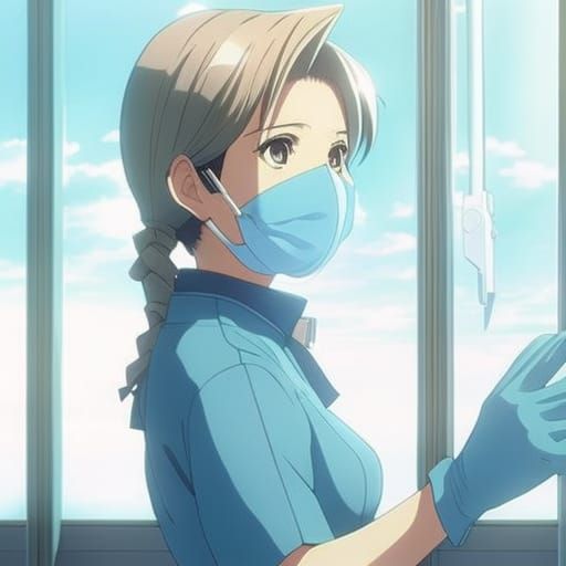 Dentist in Studio Ghibli Anime Style