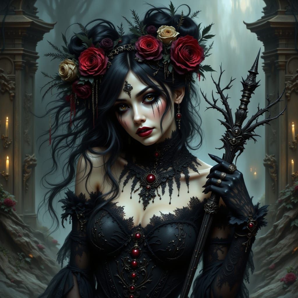 Haunting Reaper in Dark Fantasy Setting