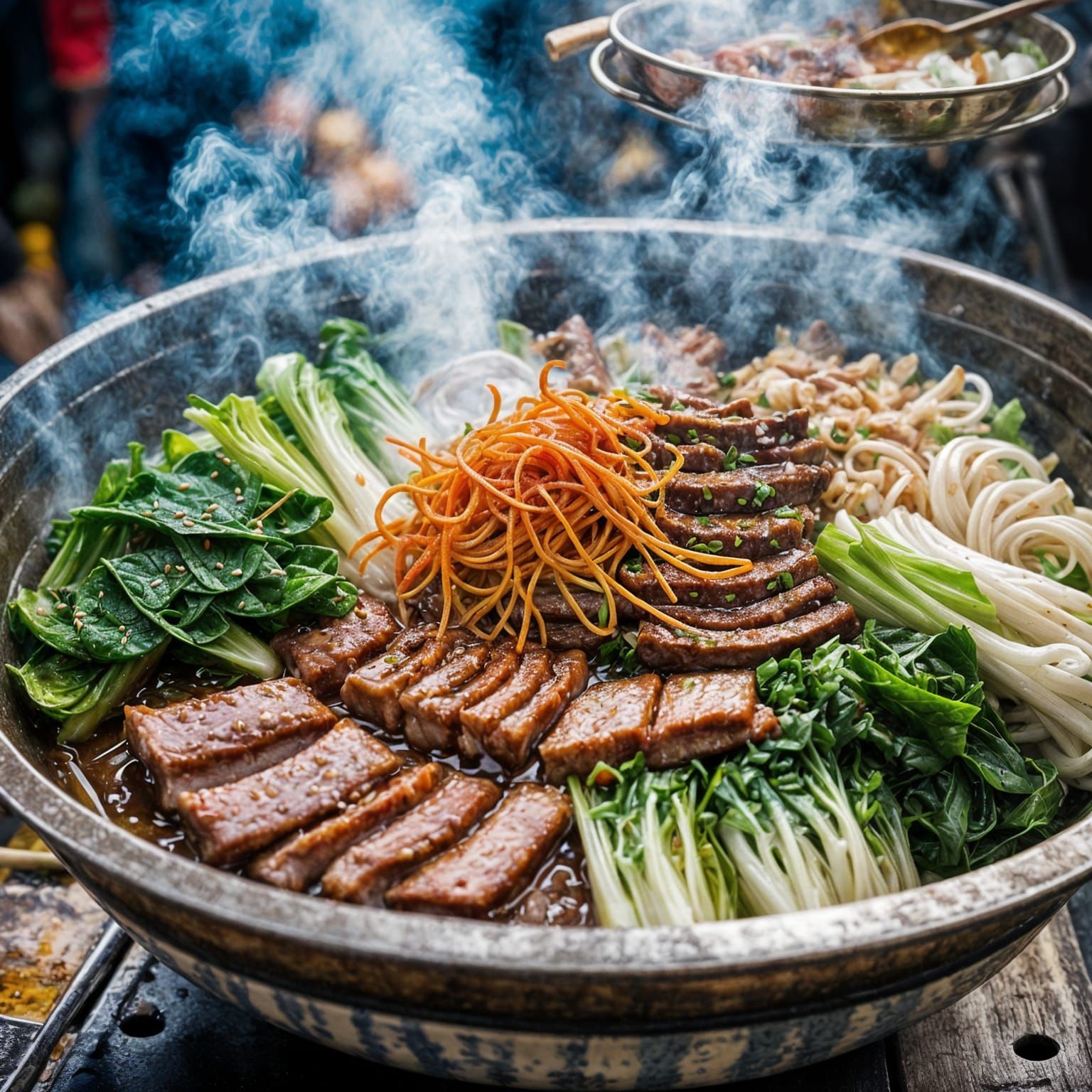 Vibrant Chinese Street Food Still Life