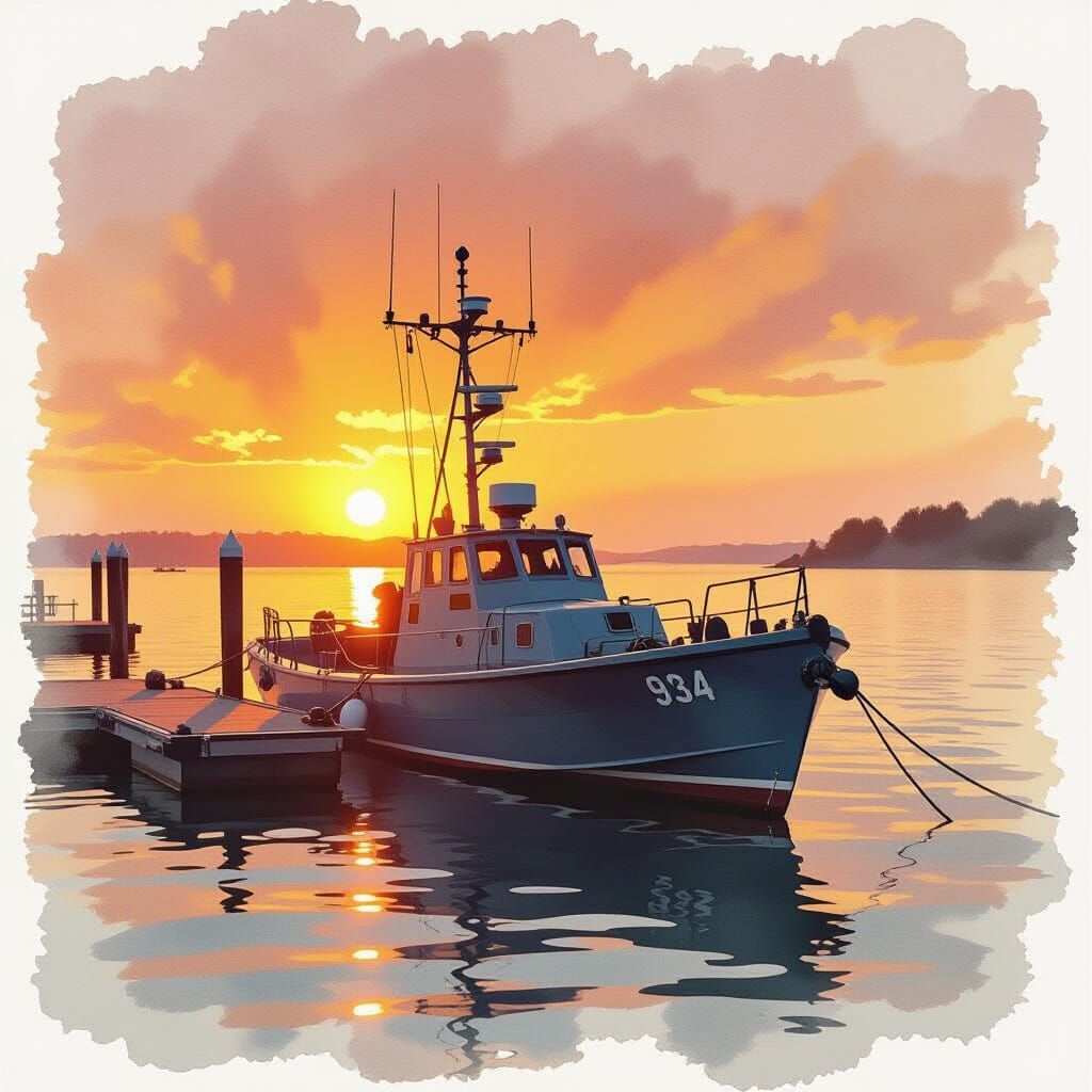 World war 2  US torpedo boat at Sunset Dock. No people. Fine...