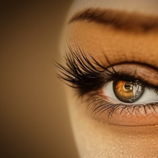 Hyperrealistic Close-Up of Coffee Brown Eyes