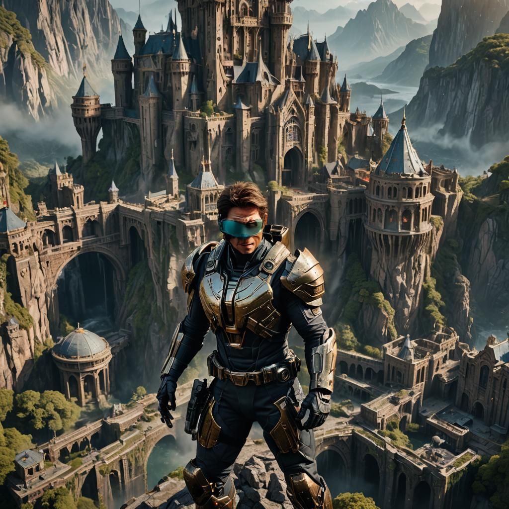 Detailed Matte Painting of a Man in Deep Color