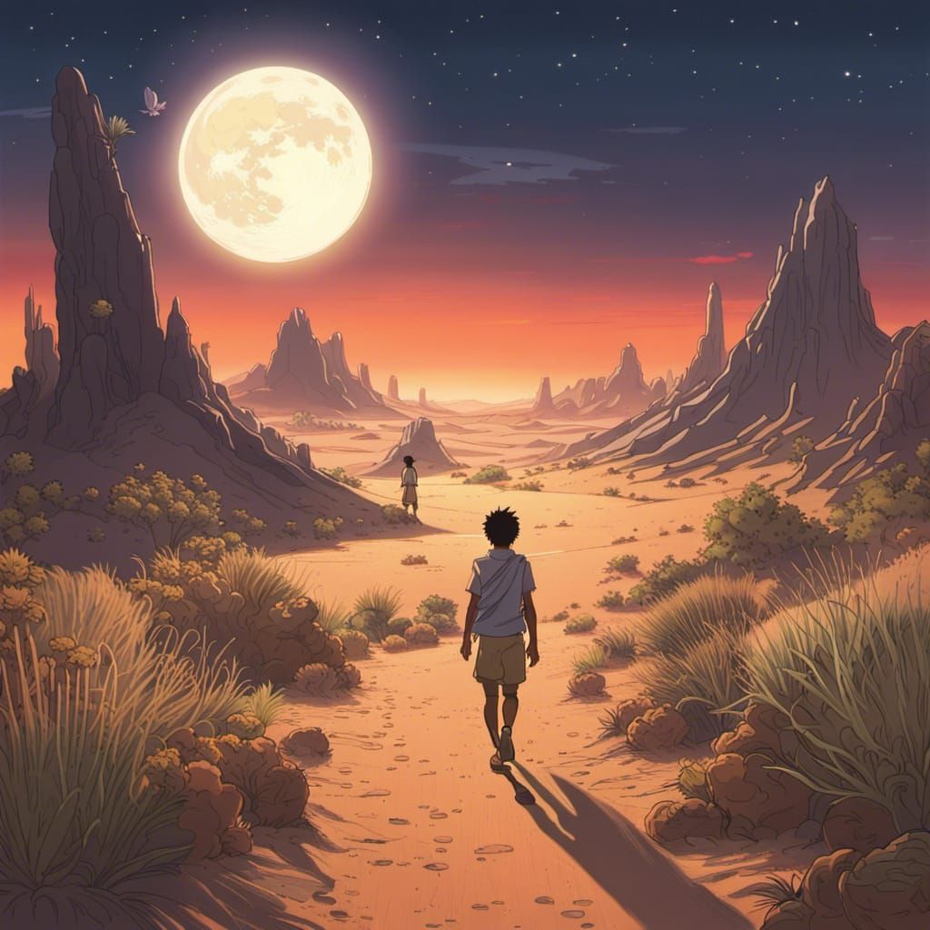 Desert Wanderer with Fairies, Anime Key Visual