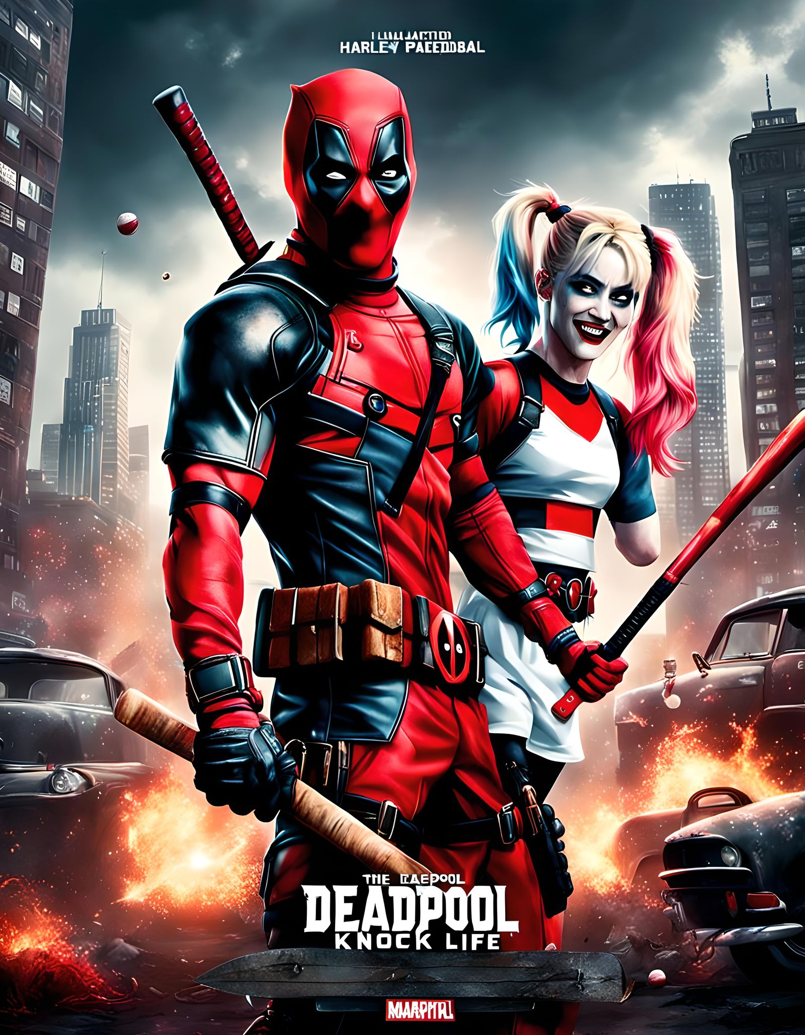 Harley Quinn vs Deadpool Film Poster