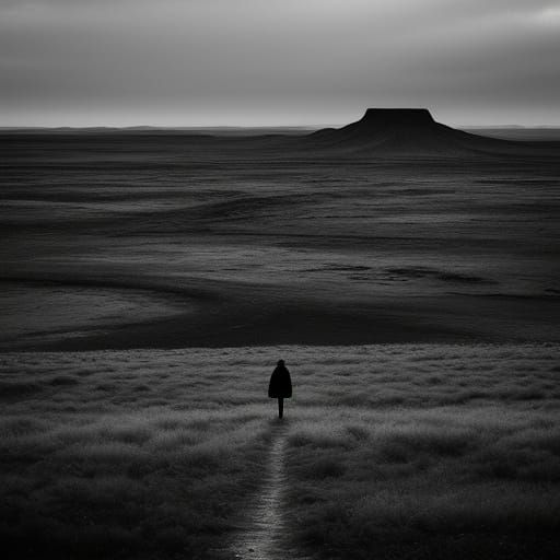 Dramatic Black and White Photography of Desolate Landscape