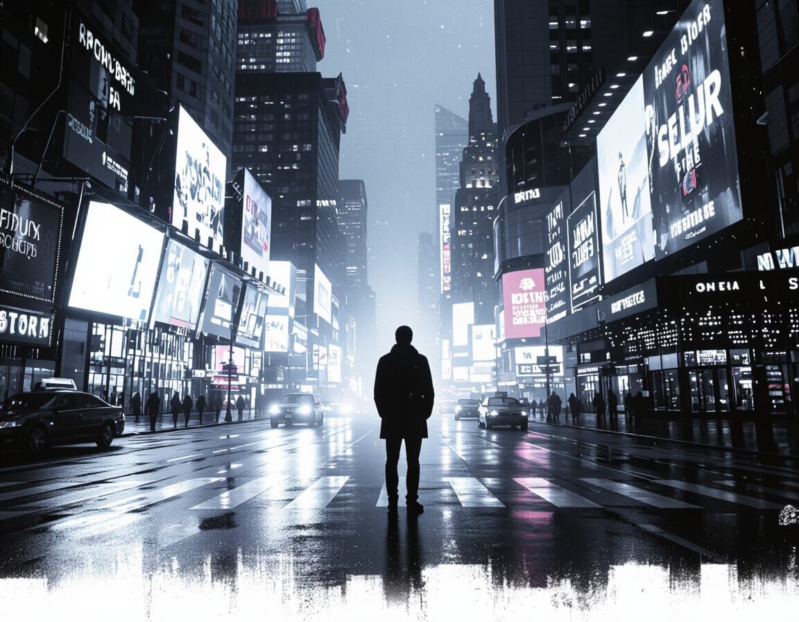 Solitude in a Dark City: Cinematic 35mm Film