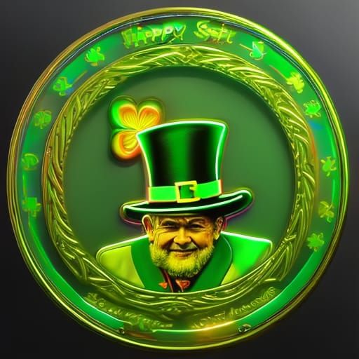 St. Patrick's Day Neon Sign with Leprechaun