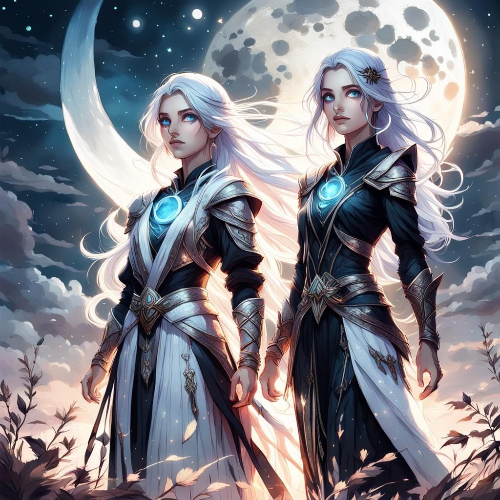 Fantasy Girls in Ethereal Moonlight: Concept Art