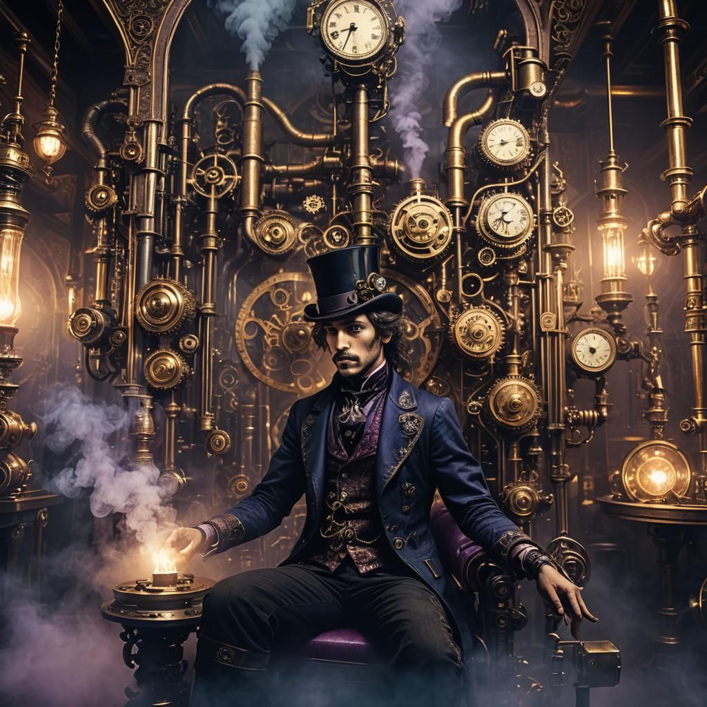 Steampunk Parlor: Clockwork and Steam in Dark Academia
