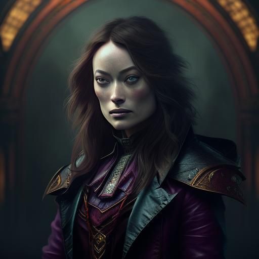 Vampire Woman Concept Art in Dark Fantasy Style
