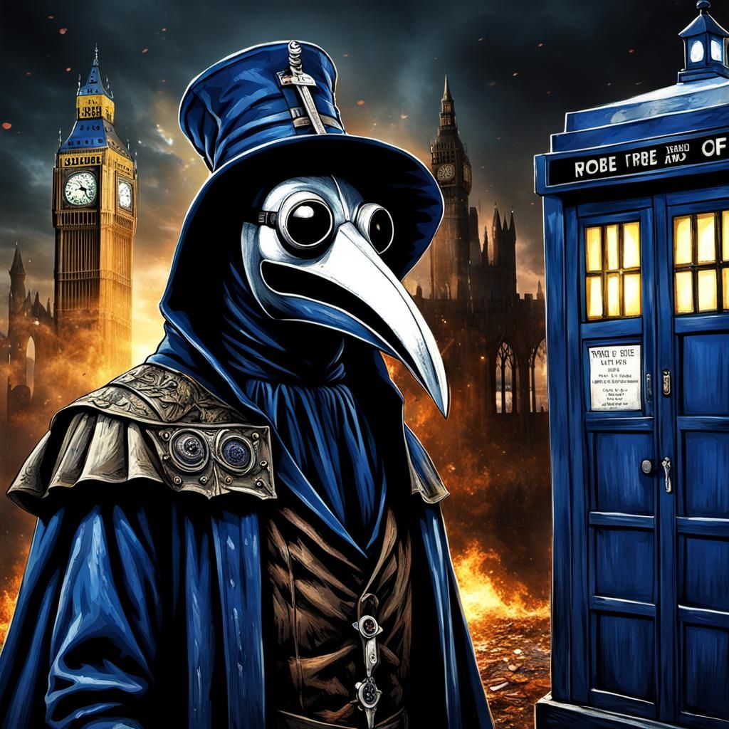 Medieval Plague Doctor TARDIS Mashup