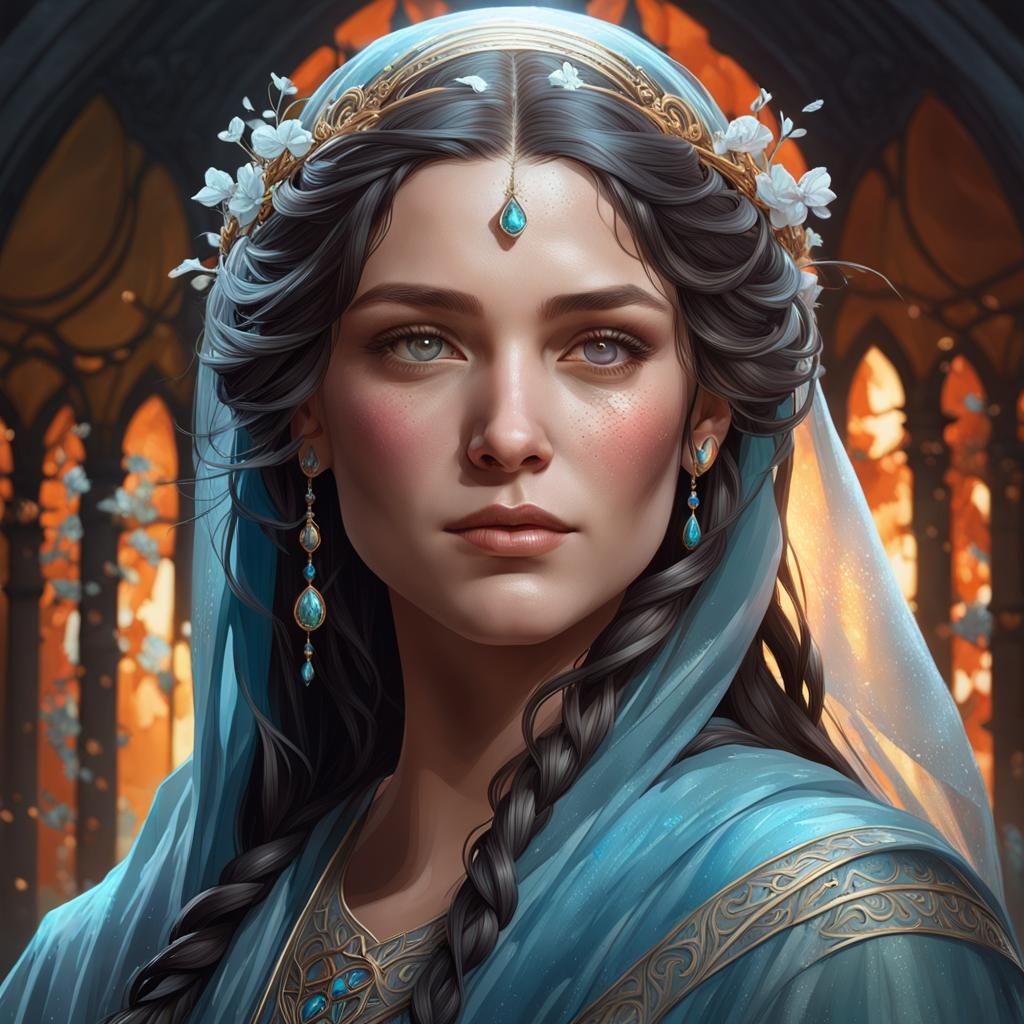 Hyperdetailed Portrait of Arwen in Volumetric Lighting