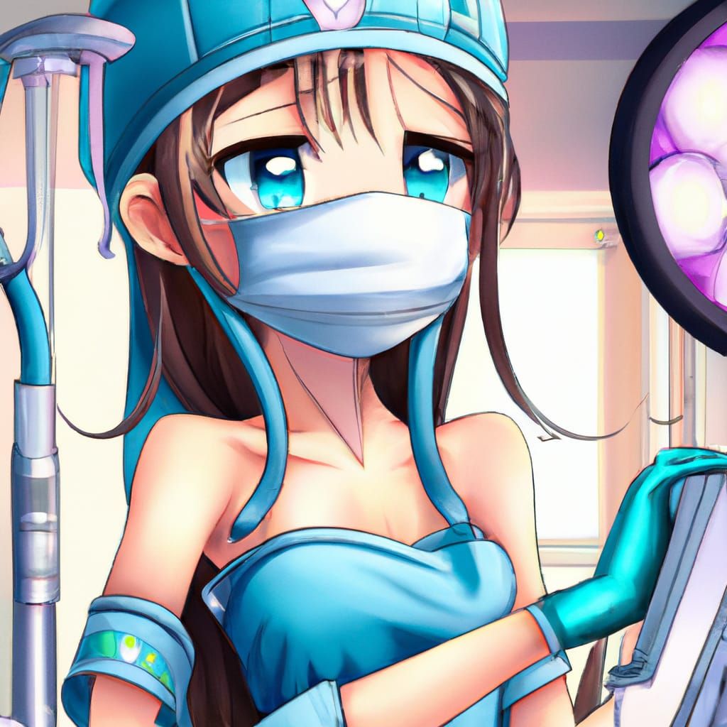 Anime Surgeon Performing Surgery in Operating Room