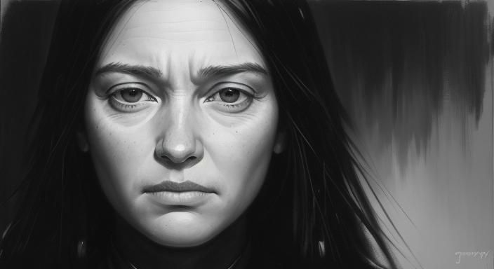 Classic Black and White Portraits in Oil Paint Style